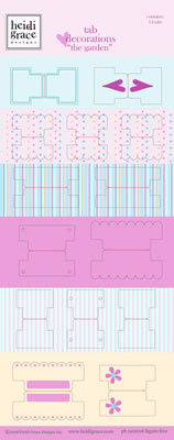Heidi Grace - The Garden - Plastic Tab Decorations  (sold in 3's)